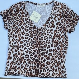 Oliva Rae V-Neck Crop Top Sz S